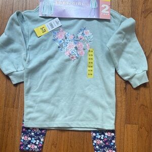 BCBG Girls Mint and Pink Floral Set